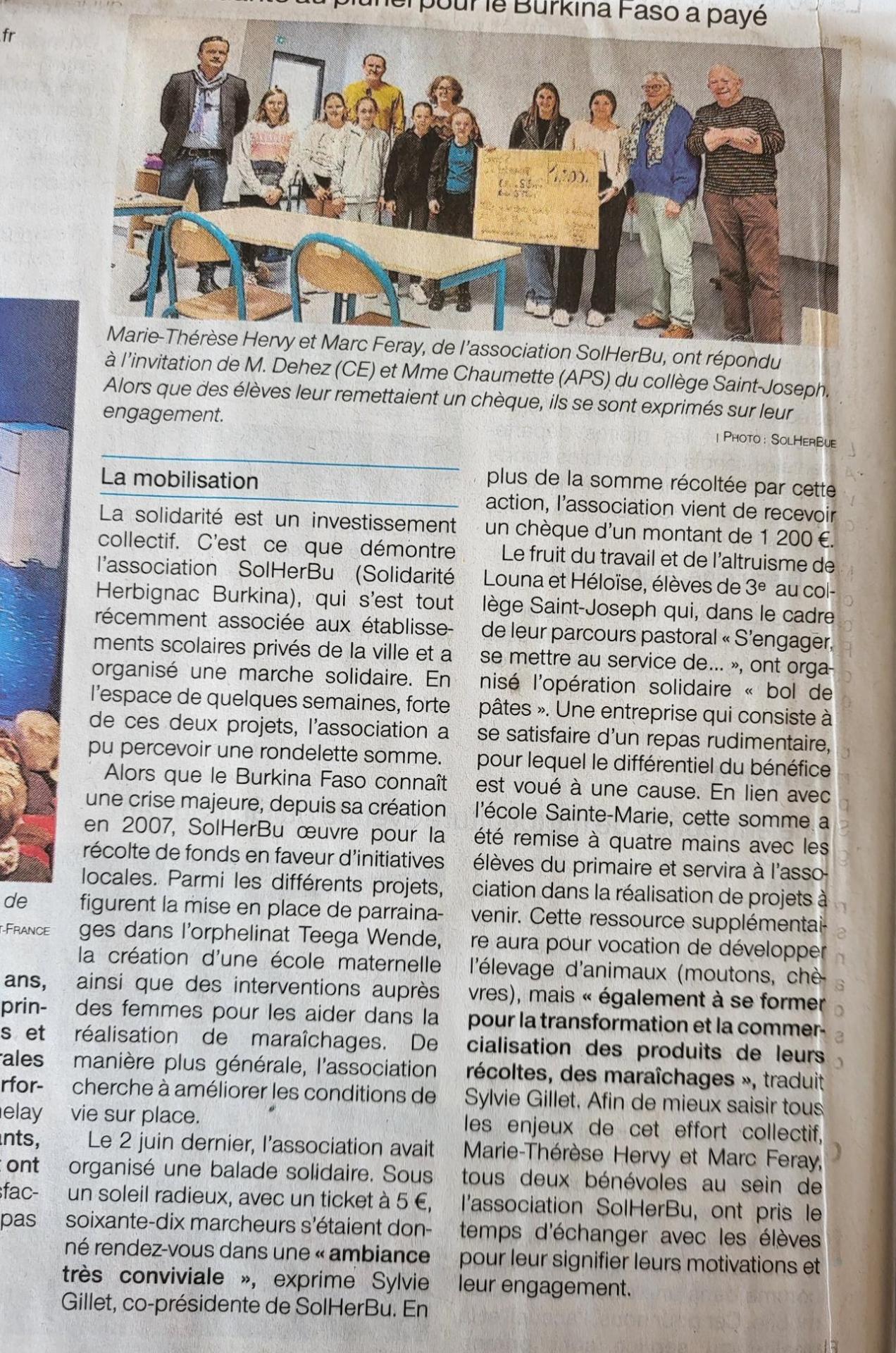 Article ouest france